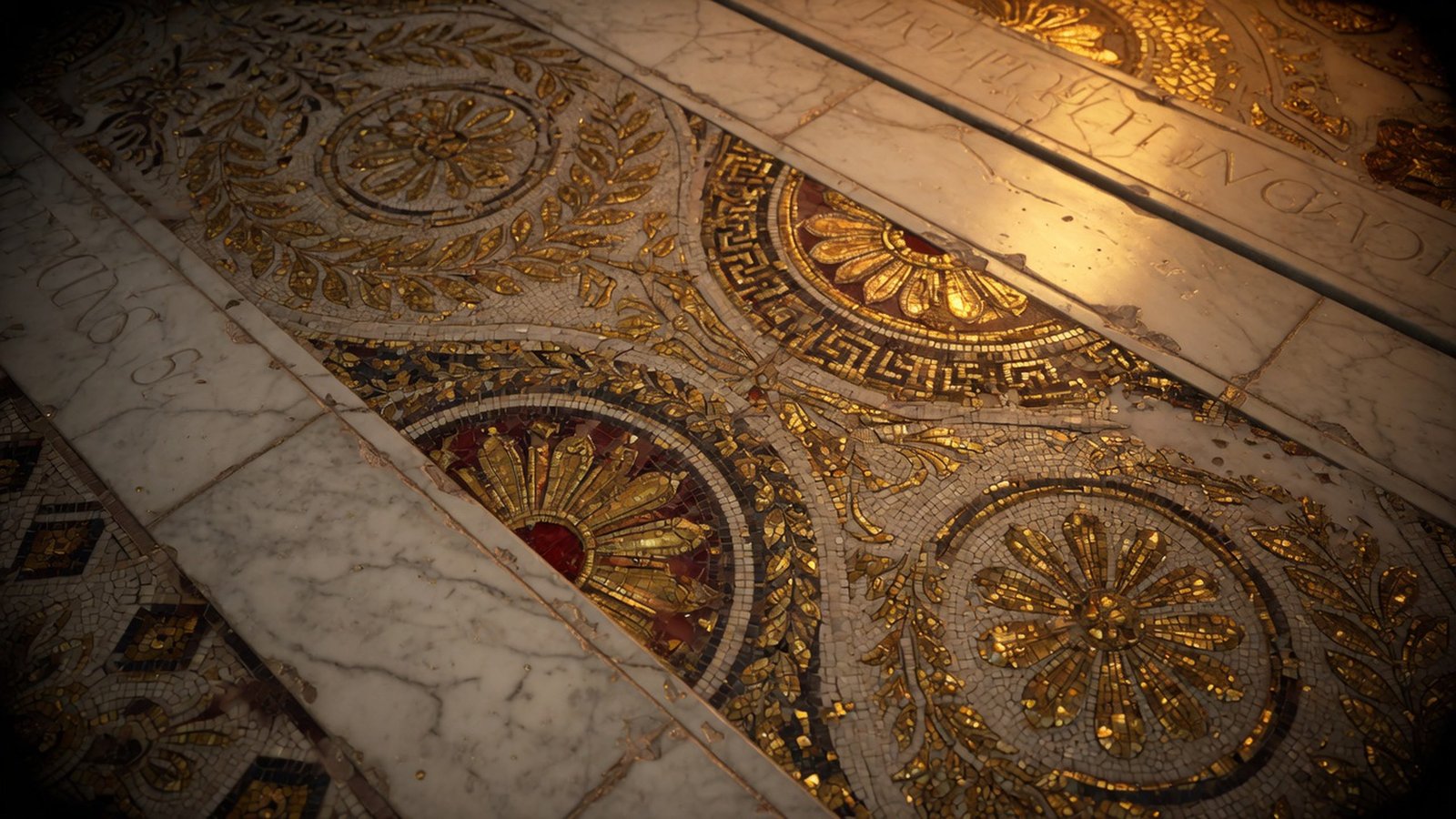 Classical gold and marble luxury